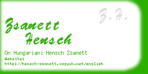 zsanett hensch business card